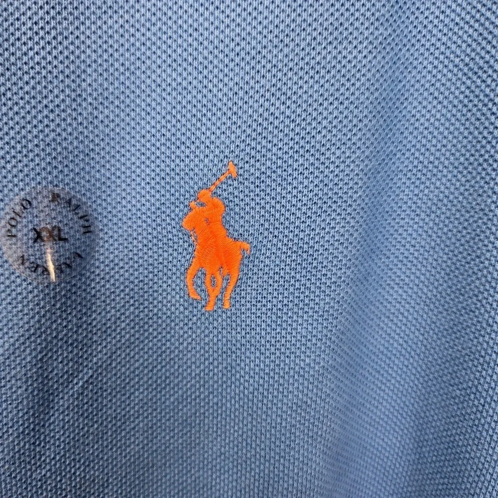Ralph Lauren‎ Classic SLIM Fit 2XL Polo Shirt Blue NWT Cotton Preppy
